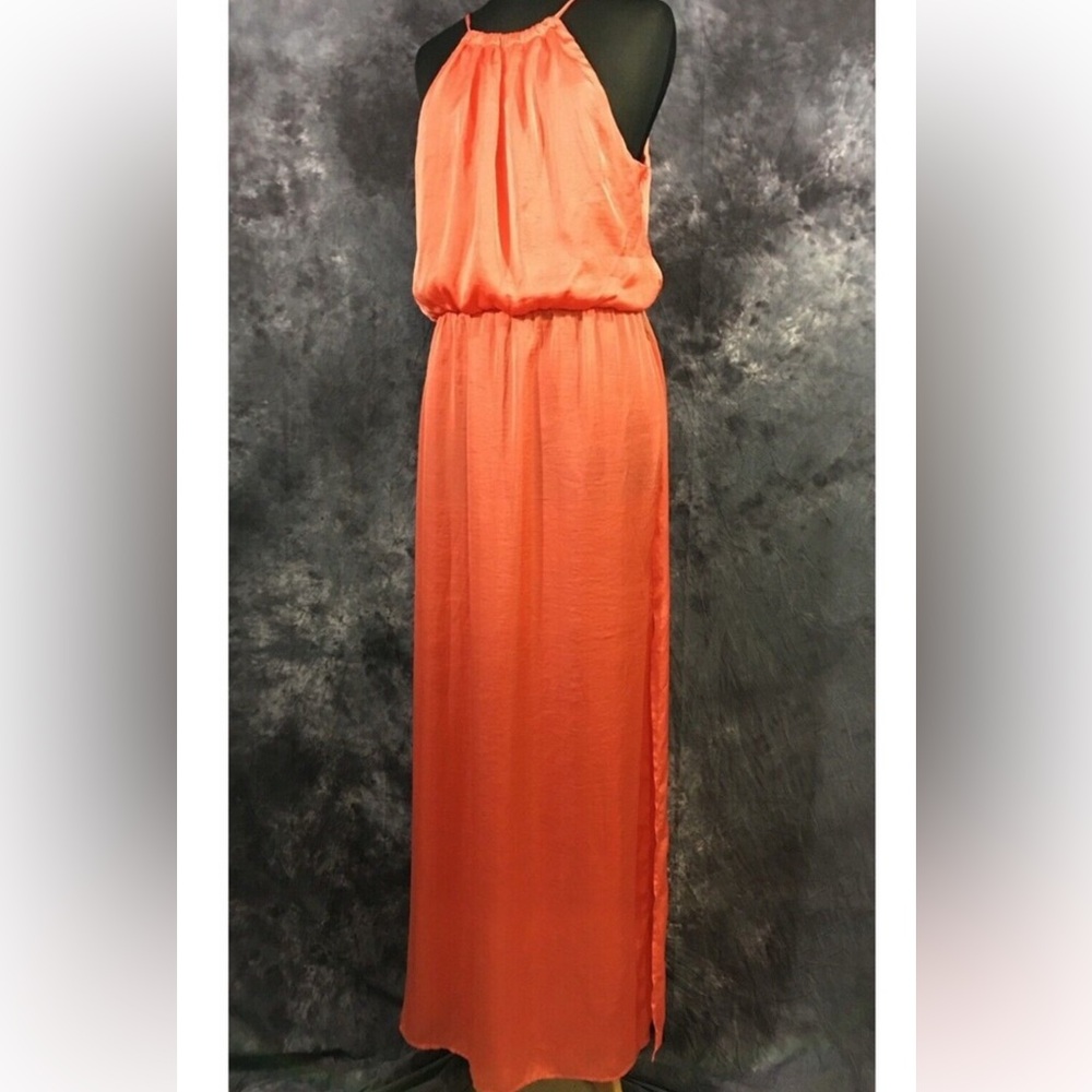 Bisou Bisou Coral Orange Maxi Dress